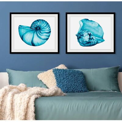 QUEENCE Corry 70 x 50 cm - Querformat - blau Wandkunst QUEENCE Corry 70 x 50 cm - Querformat - blau Wandkunst