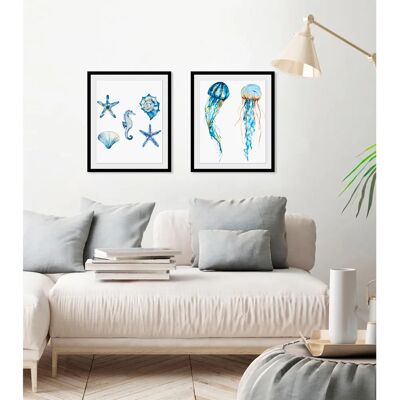 QUEENCE - Macklemore - Blau - 30x40 cm - Wandbild QUEENCE - Macklemore - Blau - 30x40 cm - Wandbild