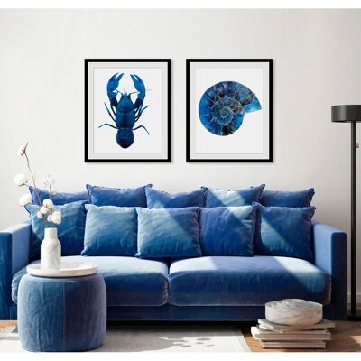 QUEENCE - Abel - blau - 30x40 cm - Wall Art QUEENCE - Abel - blau - 30x40 cm - Wall Art