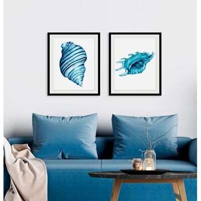 QUEENCE - Ralf - Blau - 30x40 cm - Artprint QUEENCE - Ralf - Blau - 30x40 cm - Artprint