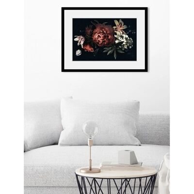 QUEENCE - Rose - 40x30 cm - Rot - Wandkunstdruck QUEENCE - Rose - 40x30 cm - Rot - Wandkunstdruck