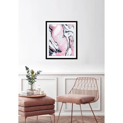 QUEENCE - Lary - 40x50 cm - Rosa - Wandkunst QUEENCE - Lary - 40x50 cm - Rosa - Wandkunst