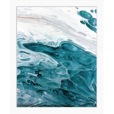 QUEENCE - Wavery - blau - 40x50 cm - Wandbild QUEENCE - Wavery - blau - 40x50 cm - Wandbild