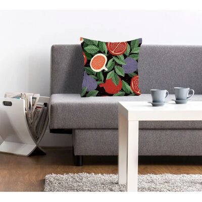 QUEENCE Gabriela - Dekokissen - 40x40cm - Rot/Grün Druck QUEENCE Gabriela - Dekokissen - 40x40cm - Rot/Grün Druck