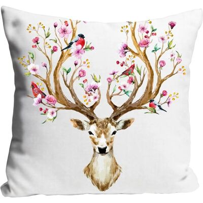 QUEENCE Jim - Dekokissen - 40x40 cm - Hirschmotiv QUEENCE Jim - Dekokissen - 40x40 cm - Hirschmotiv
