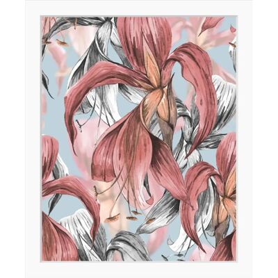 QUEENCE - Joachim - 40x50 cm - Blau-Rot - Wall art QUEENCE - Joachim - 40x50 cm - Blau-Rot - Wall art