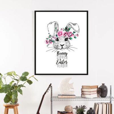 QUEENCE Aico Rosa Wandbild - 50x70 cm QUEENCE Aico Rosa Wandbild - 50x70 cm