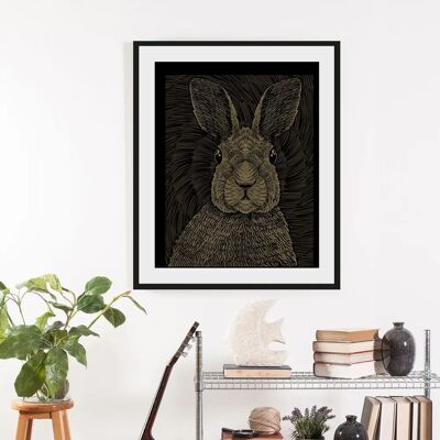 QUEENCE - Aladin - 30x40 cm - braun - Gerahmter Druck QUEENCE - Aladin - 30x40 cm - braun - Gerahmter Druck