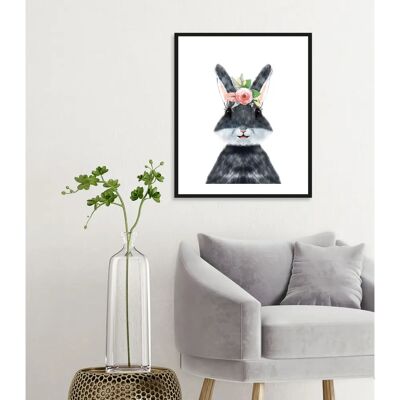 QUEENCE - Albino - Rosa - 40x50 cm - Wall Art Print QUEENCE - Albino - Rosa - 40x50 cm - Wall Art Print