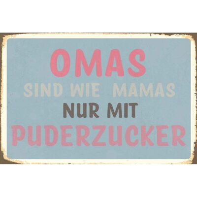 QUEENCE - Puderzucker V - 30x20 cm - rosa - Metal wall art QUEENCE - Puderzucker V - 30x20 cm - rosa - Metal wall art