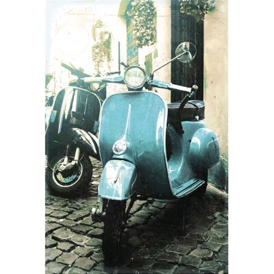 QUEENCE - Vespa - Blau - Metall-Wandkunst QUEENCE - Vespa - Blau - Metall-Wandkunst