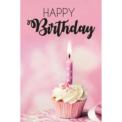 QUEENCE - Birthday Cupcake - Weiß - 30x20 - Metal Wall Art QUEENCE - Birthday Cupcake - Weiß - 30x20 - Metal Wall Art