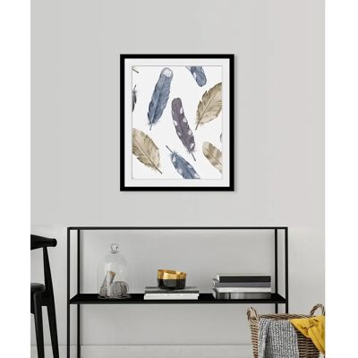 QUEENCE Frido Wandbild - Federn Hochformat QUEENCE Frido Wandbild - Federn Hochformat