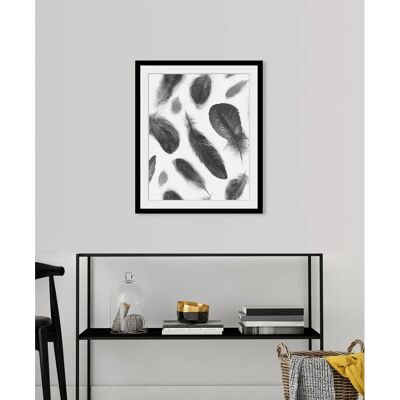 QUEENCE Elyna Wandbild - Federn Hochformat - Indoor QUEENCE Elyna Wandbild - Federn Hochformat - Indoor