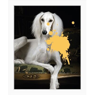 QUEENCE Modell 1.0 Hunde Gelb Wandbild - Wandbild QUEENCE Modell 1.0 Hunde Gelb Wandbild - Wandbild