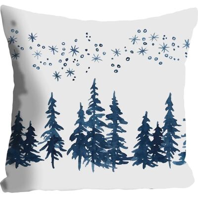 QUEENCE Kathi - Blaue Dekokissen - 40x40cm - Dekoratives Kissen QUEENCE Kathi - Blaue Dekokissen - 40x40cm - Dekoratives Kissen