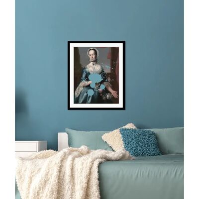 QUEENCE - Alina - blau - 40 cm x 50 cm - Wandbild QUEENCE - Alina - blau - 40 cm x 50 cm - Wandbild