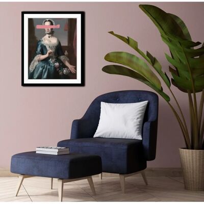 QUEENCE - Ciara - 40x50 cm - blue-pink - Gerahmte Wandkunst QUEENCE - Ciara - 40x50 cm - blue-pink - Gerahmte Wandkunst