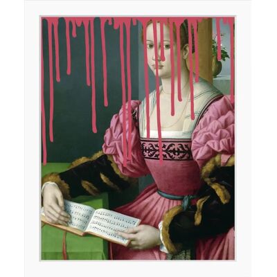 QUEENCE Malia Wandbild - Frau Hochformat, rosa, 50x70cm - Wandbild QUEENCE Malia Wandbild - Frau Hochformat, rosa, 50x70cm - Wandbild