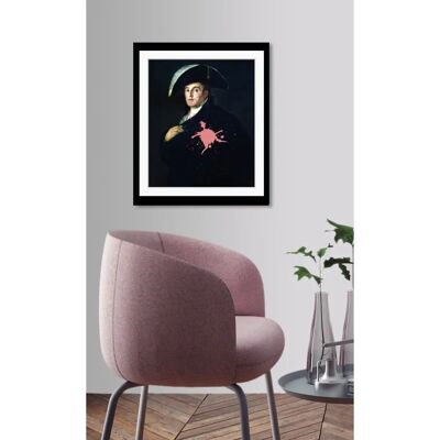 QUEENCE - Angelo - blau-rosa - 30x40 cm - Wandkunst QUEENCE - Angelo - blau-rosa - 30x40 cm - Wandkunst