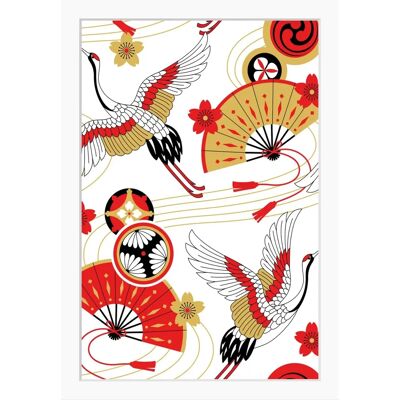 QUEENCE - Karin - Gold-Rot - 40x50 cm - Wandkunst QUEENCE - Karin - Gold-Rot - 40x50 cm - Wandkunst
