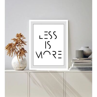 QUEENCE Weniger ist mehr Wandbild - Buchstaben, Hochformat, 50x70cm QUEENCE Weniger ist mehr Wandbild - Buchstaben, Hochformat, 50x70cm