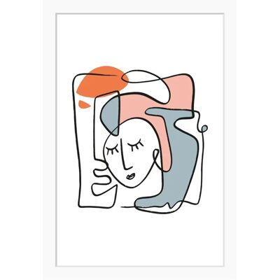 QUEENCE - Alea - rosa-orange-babyblau - Wandkunst QUEENCE - Alea - rosa-orange-babyblau - Wandkunst