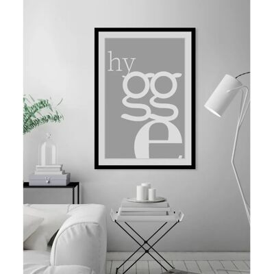 QUEENCE Hygge Wandbild - 40x50cm, Gerahmt, Grau, Hochformat QUEENCE Hygge Wandbild - 40x50cm, Gerahmt, Grau, Hochformat