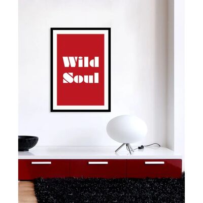 QUEENCE Wild Soul Wandbild - Sprüche & Texte, Hochformat, Rot QUEENCE Wild Soul Wandbild - Sprüche & Texte, Hochformat, Rot