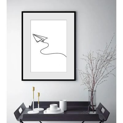 QUEENCE Papierflieger Wandbild - Hochformat QUEENCE Papierflieger Wandbild - Hochformat