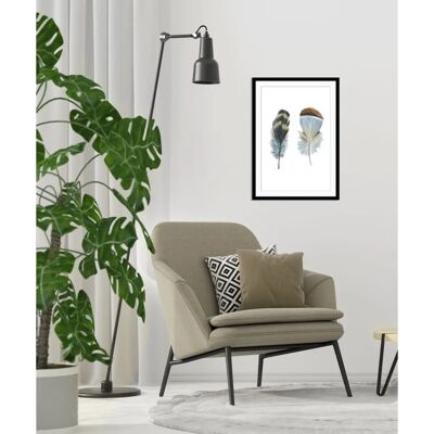 QUEENCE Dorothy Gerahmtes Feder Wandbild - Wandkunst QUEENCE Dorothy Gerahmtes Feder Wandbild - Wandkunst