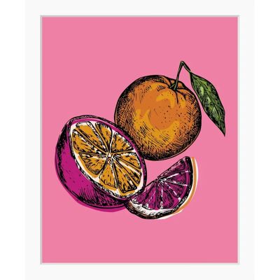 QUEENCE Mara - orange-pink - 40x50 cm - schwarzer Rahmen - Wall art QUEENCE Mara - orange-pink - 40x50 cm - schwarzer Rahmen - Wall art