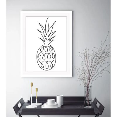 QUEENCE Juliane Wandbild Schwarz-Weiß - Ananas QUEENCE Juliane Wandbild Schwarz-Weiß - Ananas
