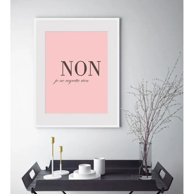QUEENCE - NON - Schwarz-Rosa - 40x50 cm - Wandbild QUEENCE - NON - Schwarz-Rosa - 40x50 cm - Wandbild