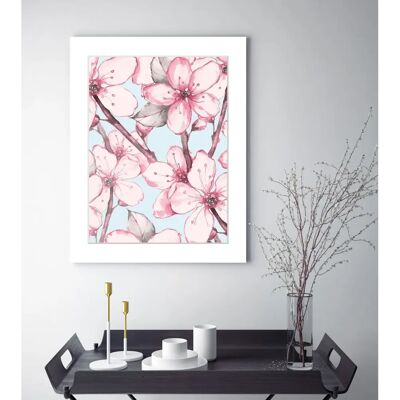 QUEENCE Melanie Pink Wandbild - Blumen Hochformat - Indoor QUEENCE Melanie Pink Wandbild - Blumen Hochformat - Indoor