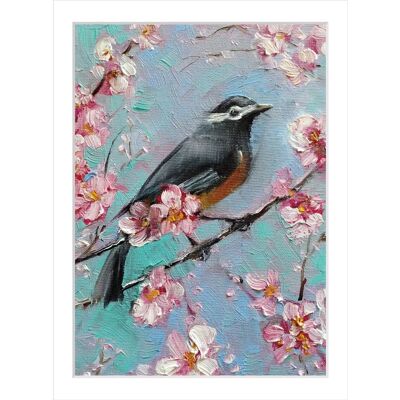 QUEENCE Mona Vogel Wandbild - Hochformat 30x40cm - Indoor QUEENCE Mona Vogel Wandbild - Hochformat 30x40cm - Indoor