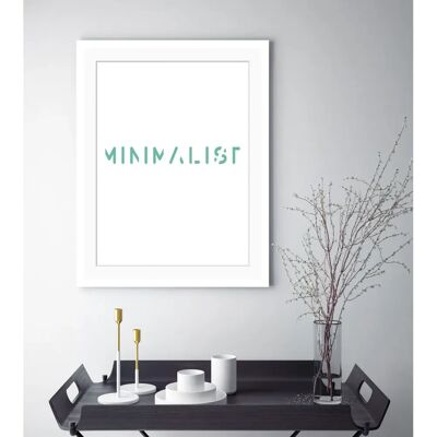 QUEENCE MINIMALIST Blau Wandbild - Sprüche & Texte QUEENCE MINIMALIST Blau Wandbild - Sprüche & Texte