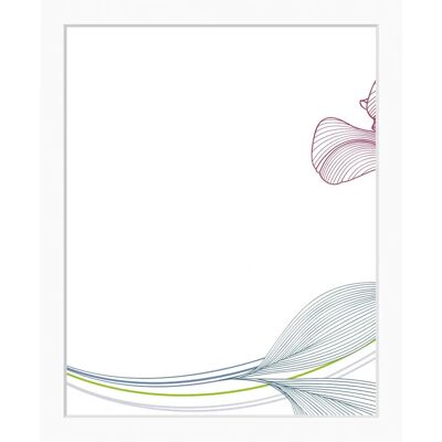 QUEENCE Alma Wandbild - Gerahmt Rosa Blau Weiß 70x50cm QUEENCE Alma Wandbild - Gerahmt Rosa Blau Weiß 70x50cm