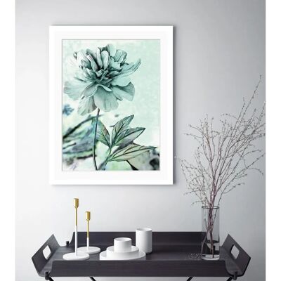 QUEENCE - Christel - 40x50 cm - Blau-Grau - Gerahmte Wandkunst QUEENCE - Christel - 40x50 cm - Blau-Grau - Gerahmte Wandkunst