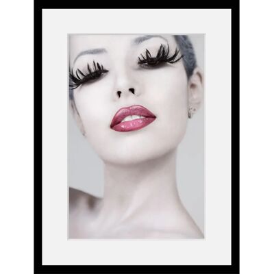 QUEENCE Wandschilderung - 50x70cm, Hochformat, grau-pink - Wandbild QUEENCE Wandschilderung - 50x70cm, Hochformat, grau-pink - Wandbild