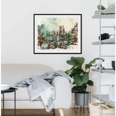 QUEENCE - Derya - 40x30 cm - blau-lila - Wandbild QUEENCE - Derya - 40x30 cm - blau-lila - Wandbild