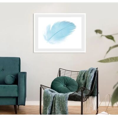 QUEENCE - Insa - Blau - Weißer Rahmen - Wandbild QUEENCE - Insa - Blau - Weißer Rahmen - Wandbild