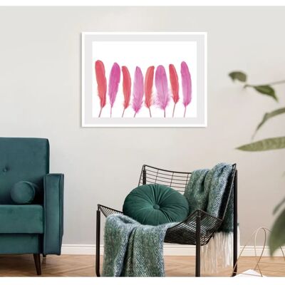 QUEENCE - Ulla - Pink - 40x30 cm - Wandbild QUEENCE - Ulla - Pink - 40x30 cm - Wandbild