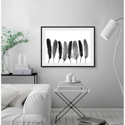 QUEENCE Carmen - 40x30 cm - Querformat - Grau - Wandbilddruck QUEENCE Carmen - 40x30 cm - Querformat - Grau - Wandbilddruck
