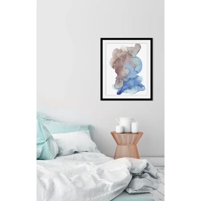 QUEENCE - Wlad - Blau - 50x70 cm - Wandkunst QUEENCE - Wlad - Blau - 50x70 cm - Wandkunst