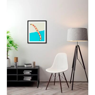 QUEENCE - Edgar - Blau - 30x40 cm - Kunstdruck QUEENCE - Edgar - Blau - 30x40 cm - Kunstdruck
