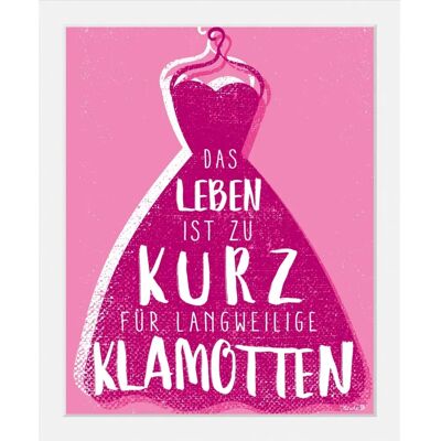 QUEENCE - Dress - Pink - 30x40 cm - Wandkunst QUEENCE - Dress - Pink - 30x40 cm - Wandkunst