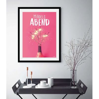 QUEENCE - Mädelsabend - Rosa - 40x50 cm - Wandbild QUEENCE - Mädelsabend - Rosa - 40x50 cm - Wandbild