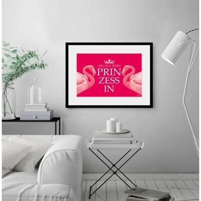 QUEENCE - PRINZESSIN - rosa - Wall art print QUEENCE - PRINZESSIN - rosa - Wall art print