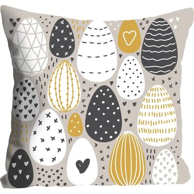 QUEENCE Osterhase Dekokissen - 40x40 cm - Gelb QUEENCE Osterhase Dekokissen - 40x40 cm - Gelb